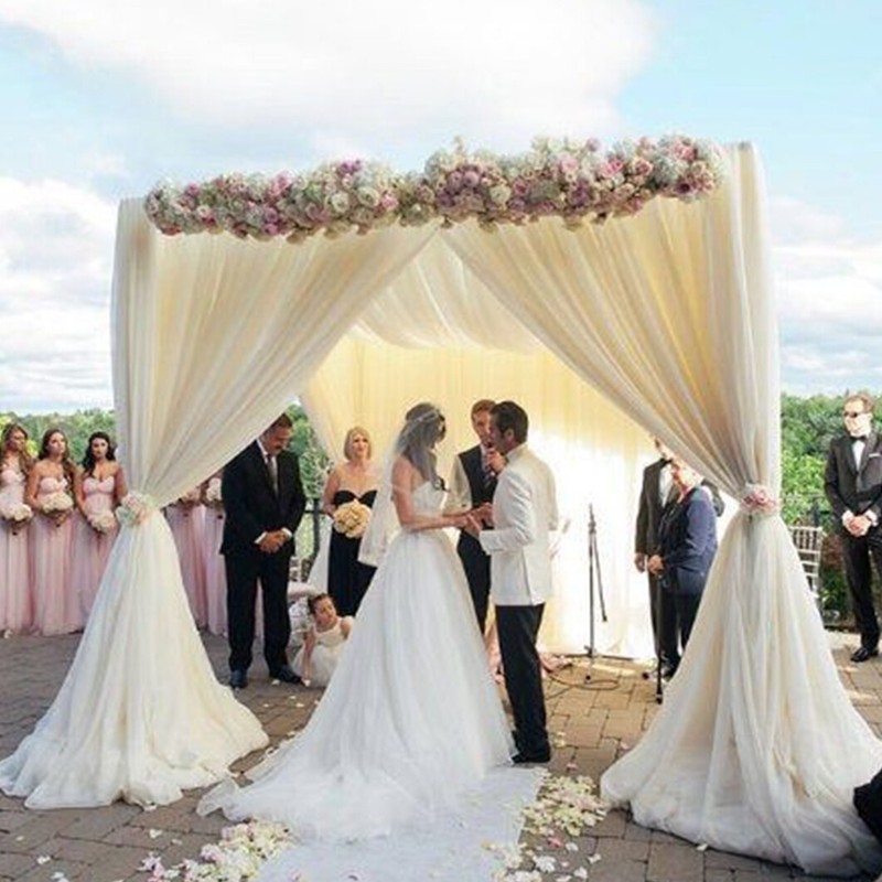 3ft/6ft/10ft Wedding Canopy Chuppah Drape Stand Heavy Duty Square Pipe Frame Kit gallery