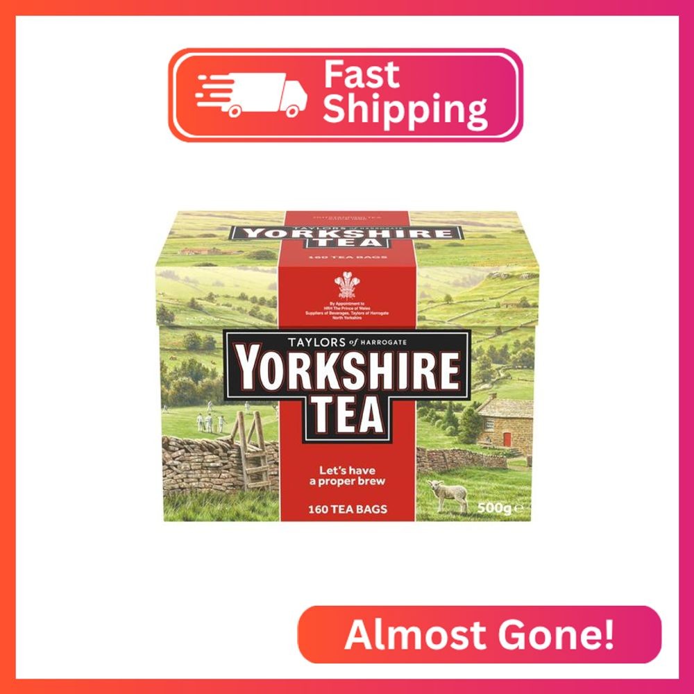 Yorkshire Tea, Red, Black Tea, Pillow Tea Bags, 160 Count (Pack of 1), Refreshin gallery