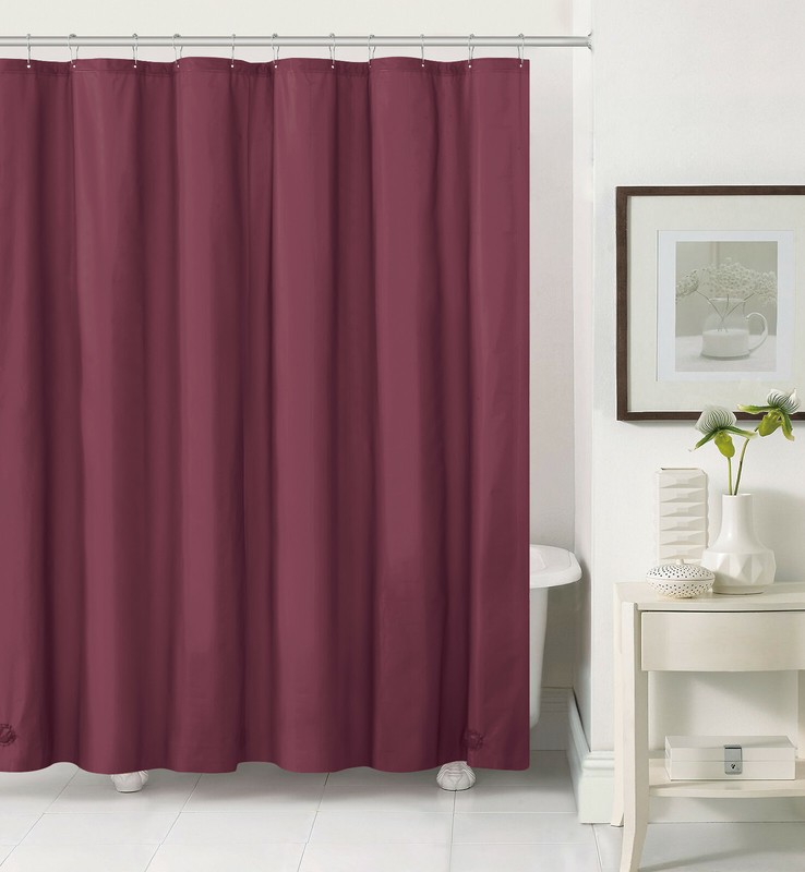 Anti Mold & Mildew Basic Lightweight PEVA Shower Curtain Liner - Assorted Colors gallery