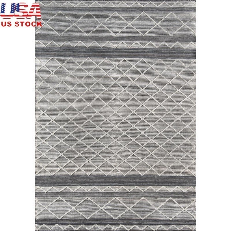 Geometric Area Rug Indoor Outdoor Durable Hand-woven Medium Pile Stain Resistant gallery