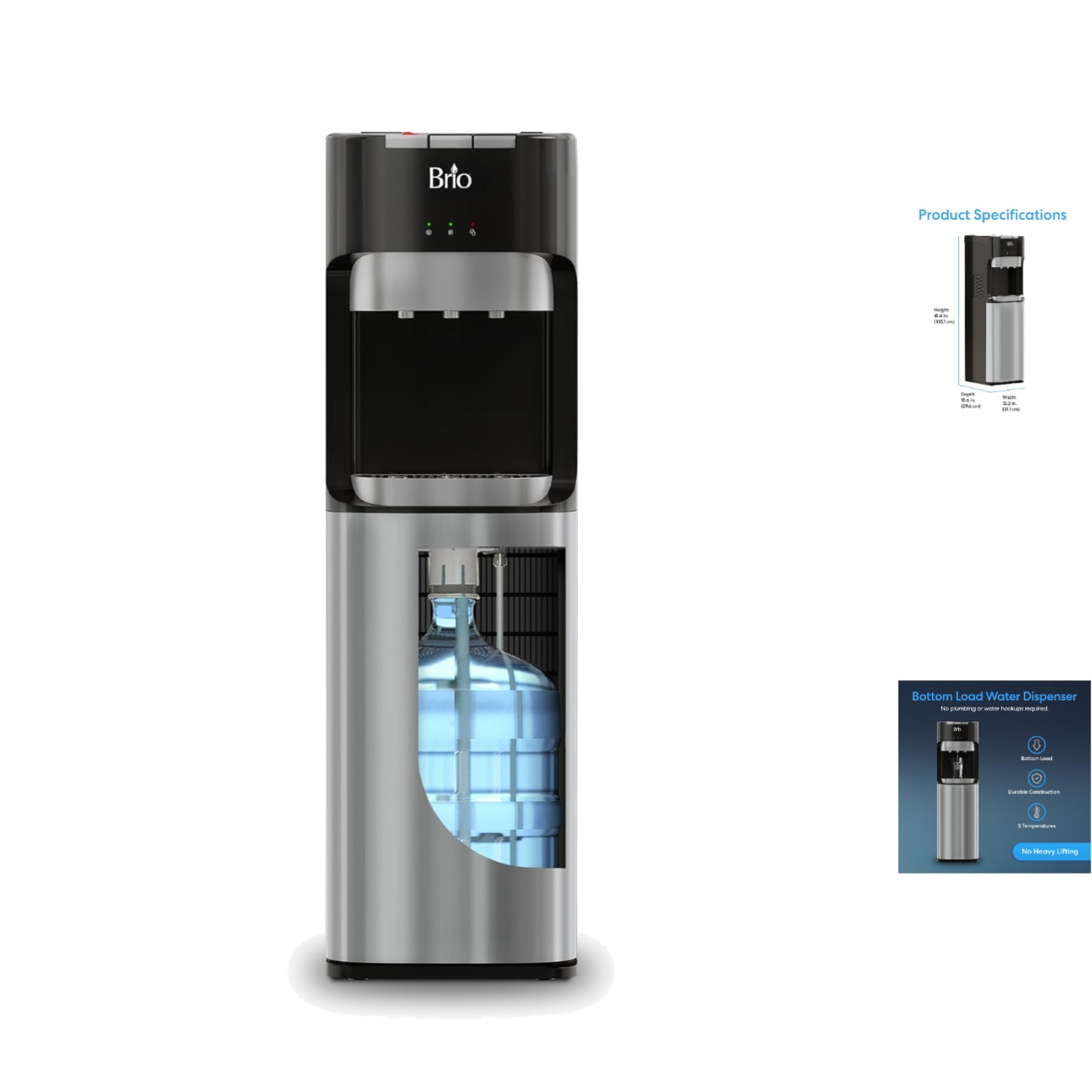 Ultimate Bottom Loading Water Dispenser with Safety Lock & Stylish Steel Finish gallery