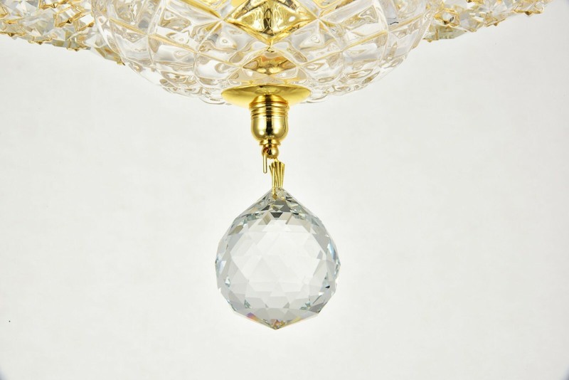 Crystal Flush Mount Chandelier 4 Light Dining Room Kitchen Bathroom Bedroom 12" gallery