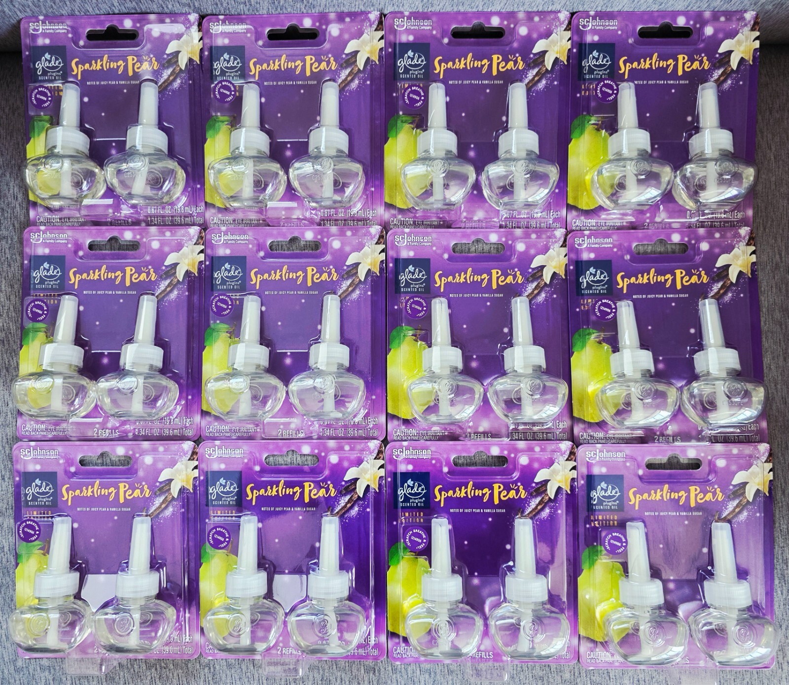10 Glade Plug Ins Sparkling Pear Scented Oil Refills Air Limited Edition gallery