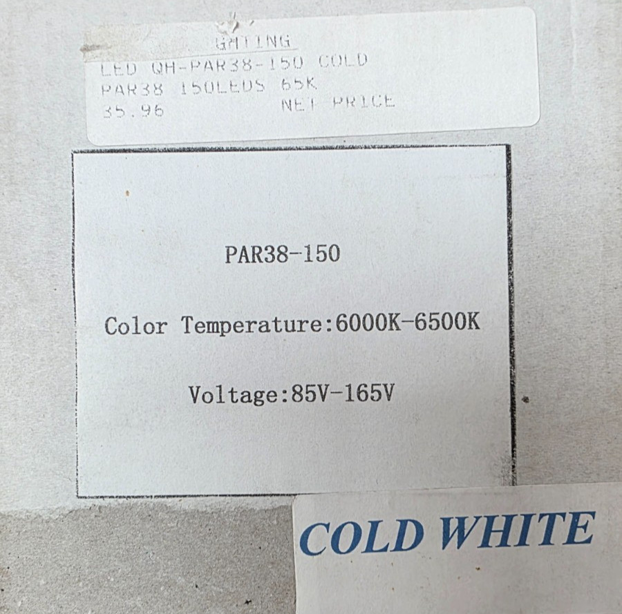 NIB! 36W Cold White 6000K~6500K PAR38 LED Lamp Spot Light Bulb 85V-165V gallery