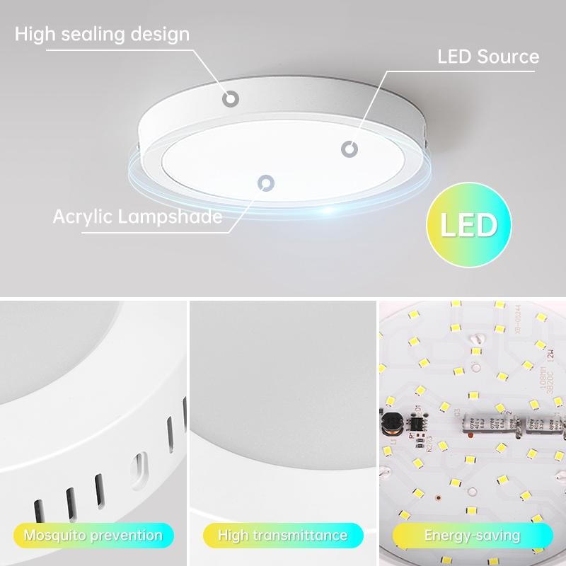 Ultra Thin LED Ceiling Light 20W 30W Square Round Panel Lamp Indoor Bedroom Livi gallery