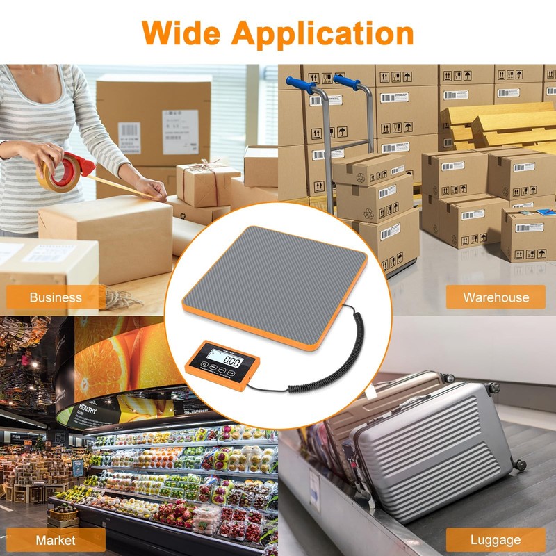 THINKSCALE Shipping Scale, 10g Precision Postal Scale - 440lb, Grey+Orange gallery