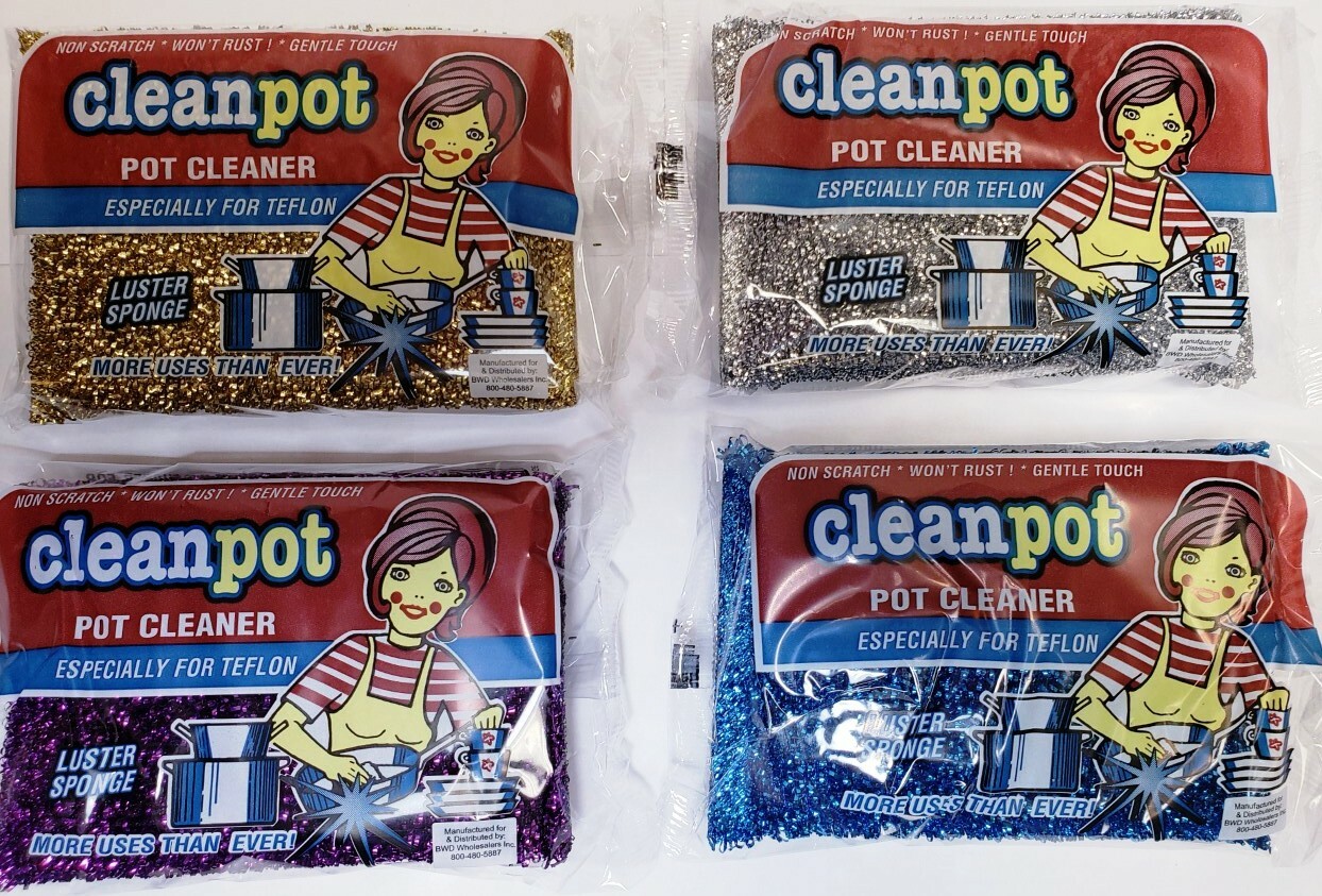 Cleanpot Pot Cleaner Non-Scratch Teflon Scrubber Luster Sponge (Package May Vary gallery