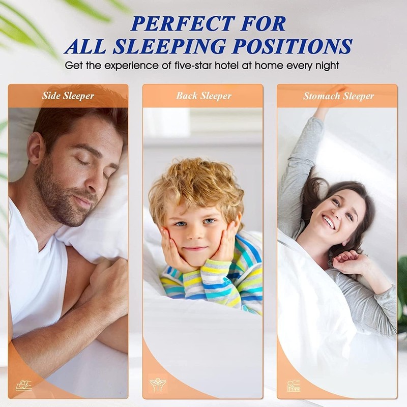 Bed Pillows for Sleeping, King Size Set of 4 (Pack 4), White gallery