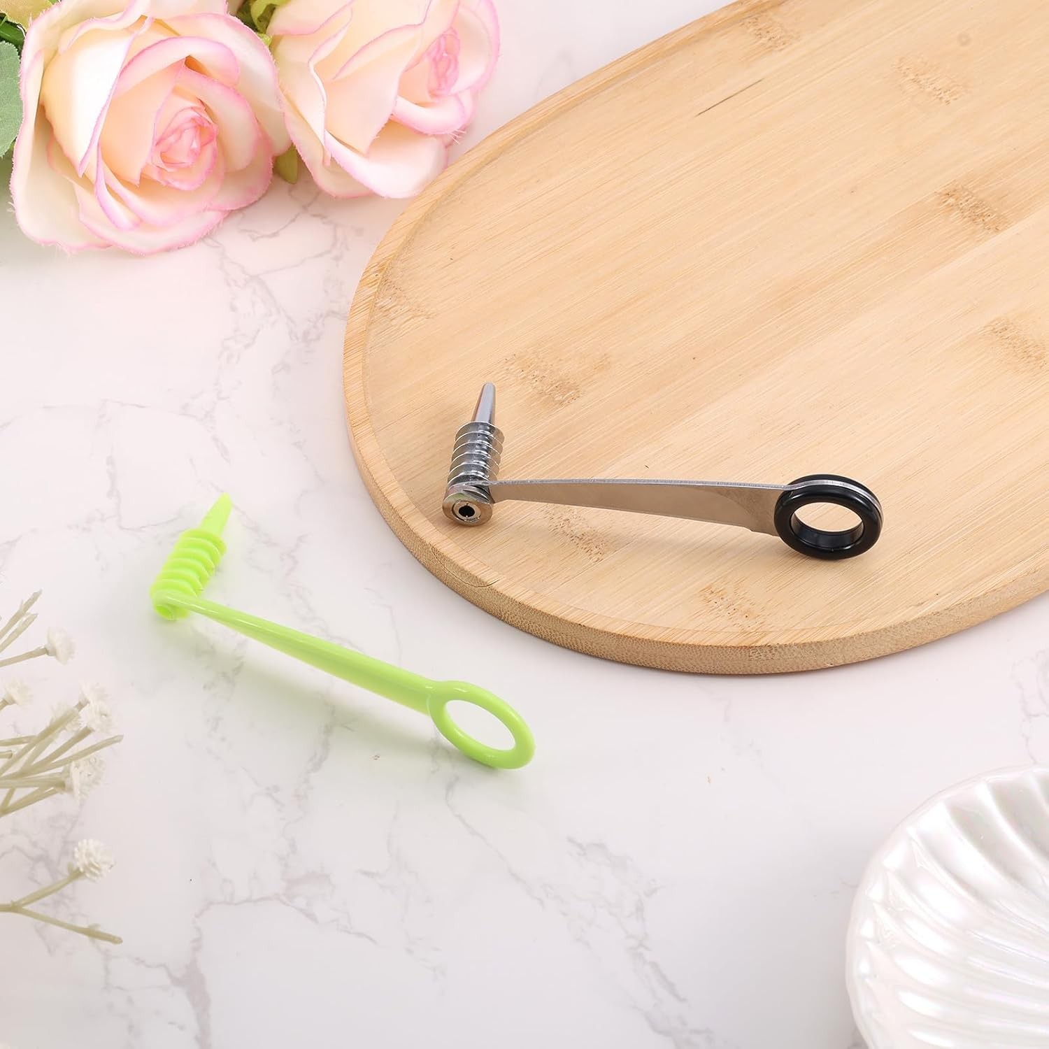 Spiral Cutter for Potatoes, Stainless Steel Spiral Cutter for Veggies 2pc gallery