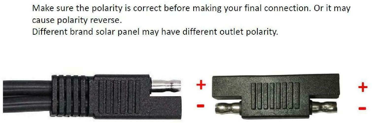 Solar Panel Cables to SAE Connectors Adapter 10AWG PV Cable Wire for RV Caravan gallery