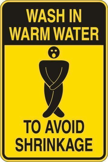 *Aluminum* Wash In Warm Water To Avoid Shrinkage 8"x12" Metal Novelty Sign S133 gallery