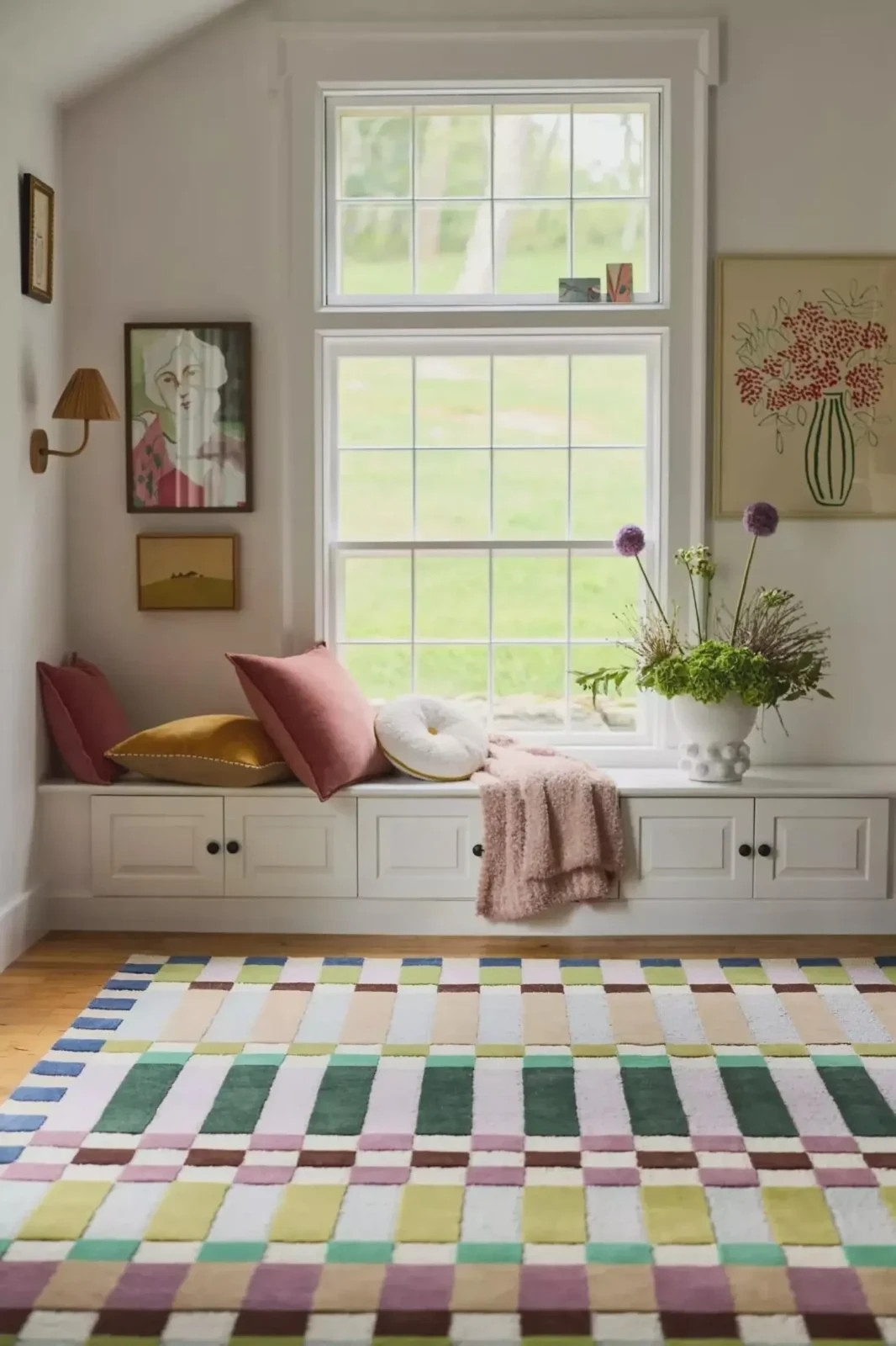 New Modern Hand Tufted Rug Multi Colored Hoxton High Low Pile Rug Carpet Rug gallery