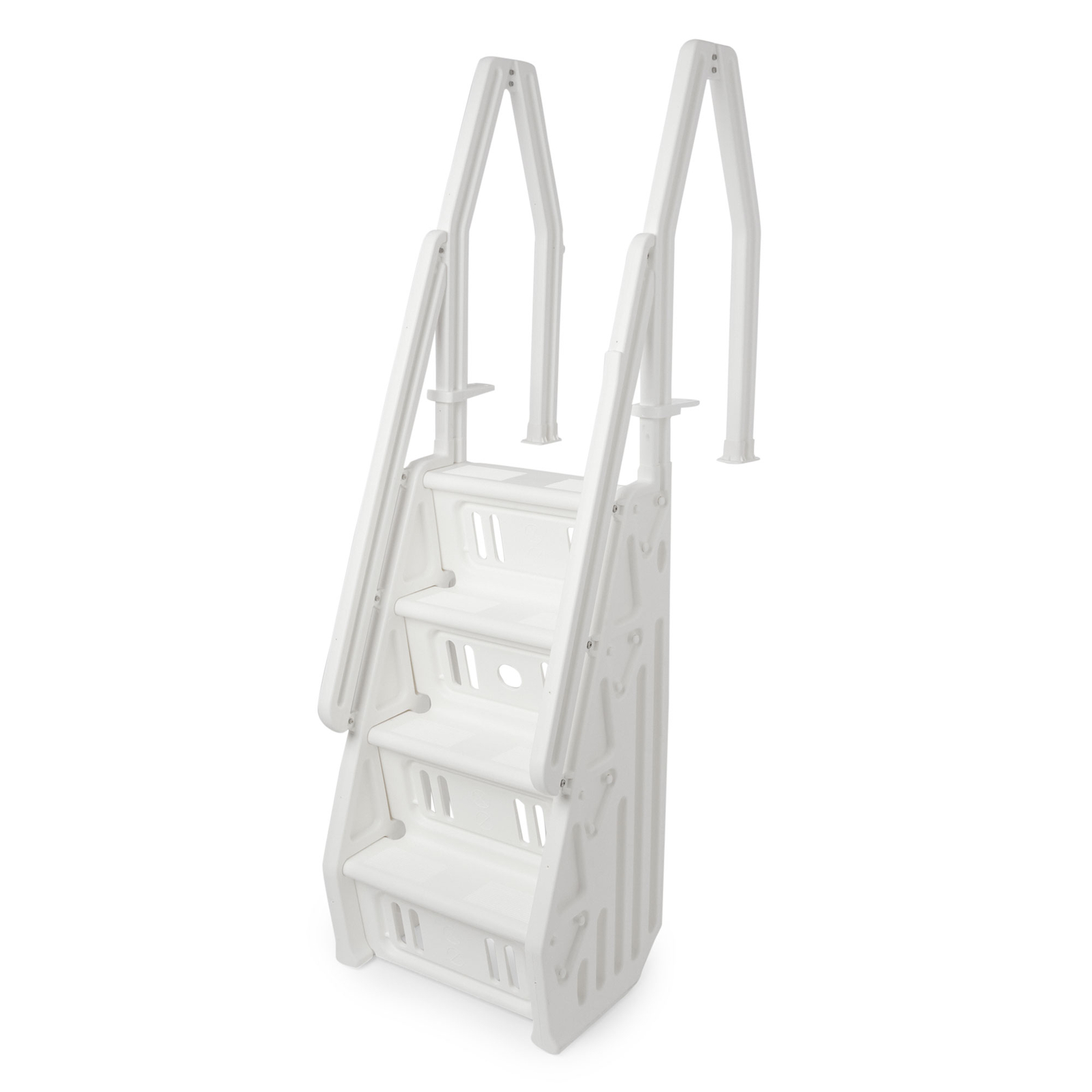 Vinyl Works Adjustable 24 Inch In-Pool Step Ladder for Above Ground Pools, White gallery