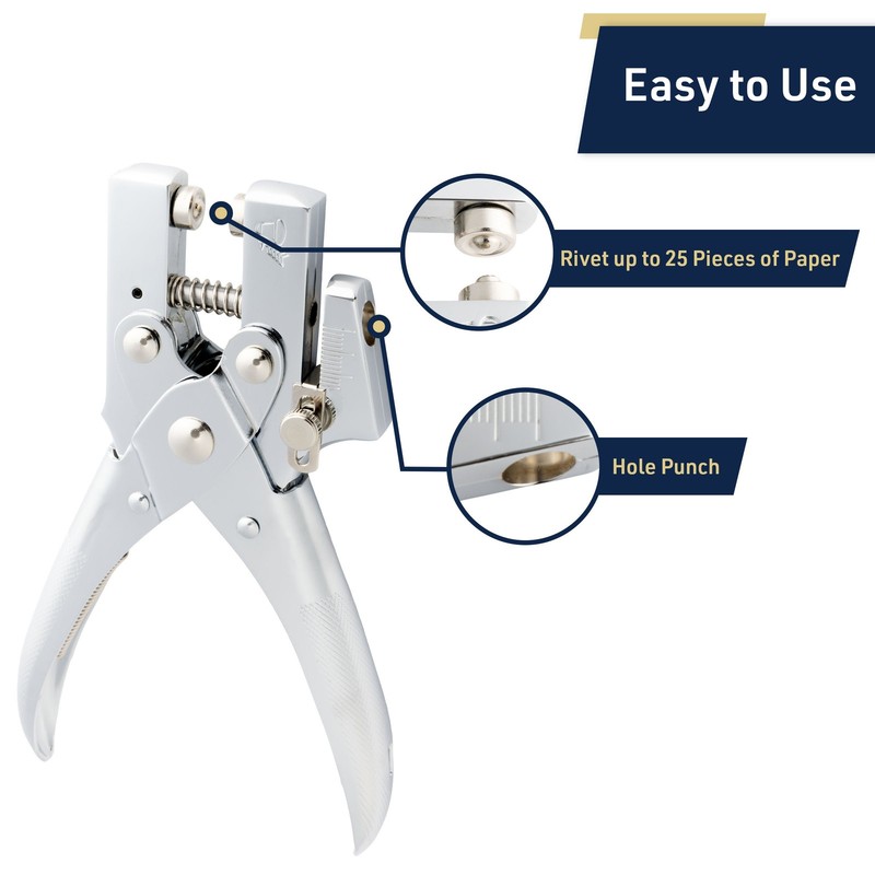 Grommet Tool Document Fastener with 250 Eyelets Grommet Press Punches and Rivets gallery