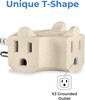 Power Extender T-Shaped Adapter with 15 Amps 125V 50Hz Watts 3 Outlet AdapterNEW gallery
