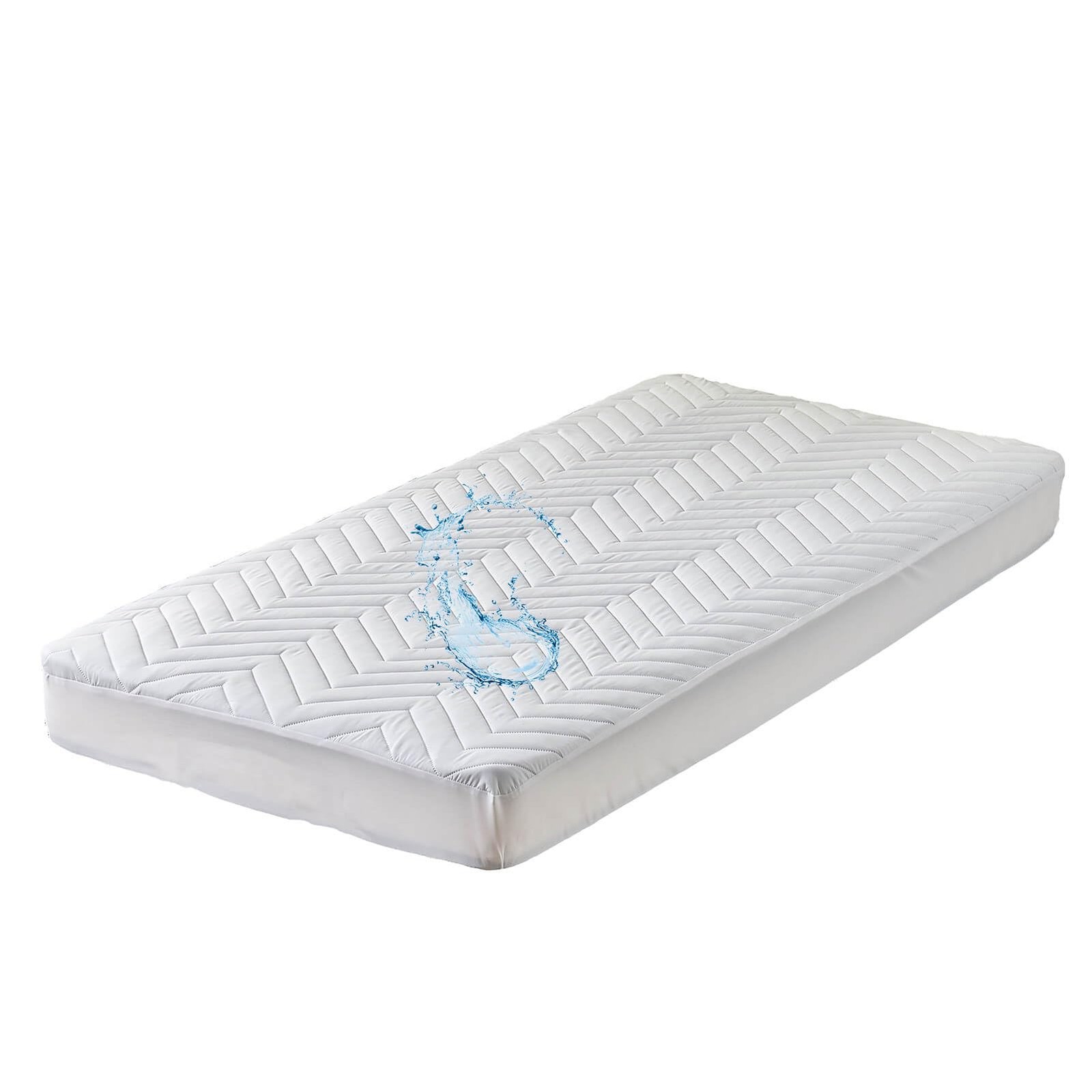 Quilted Waterproof RV Bunk Mattress Protector Pad for 30 x 75 Narrow Twin Bed gallery