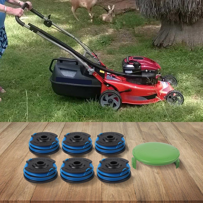 Spool Replacement Set 6 Spools and 1 Cap for Greenworks Trimmers 21212 21272 gallery