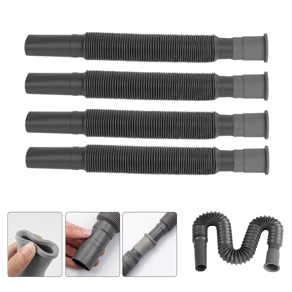 5PCS Collapsible Caravan Waste Pipe Flexible Drain Hose Motorhome Camper Grey UK gallery