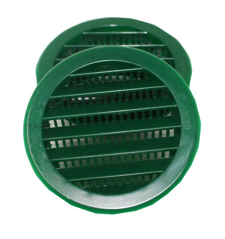 2" Round Plastic Louver Soffit Air Vent Reptile Screen Grille Cover gallery