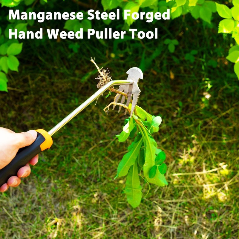 Uprooting Weeding Tool - Hand Held Weeder Puller Tool, Rubber Handle, 4 Teeth We gallery