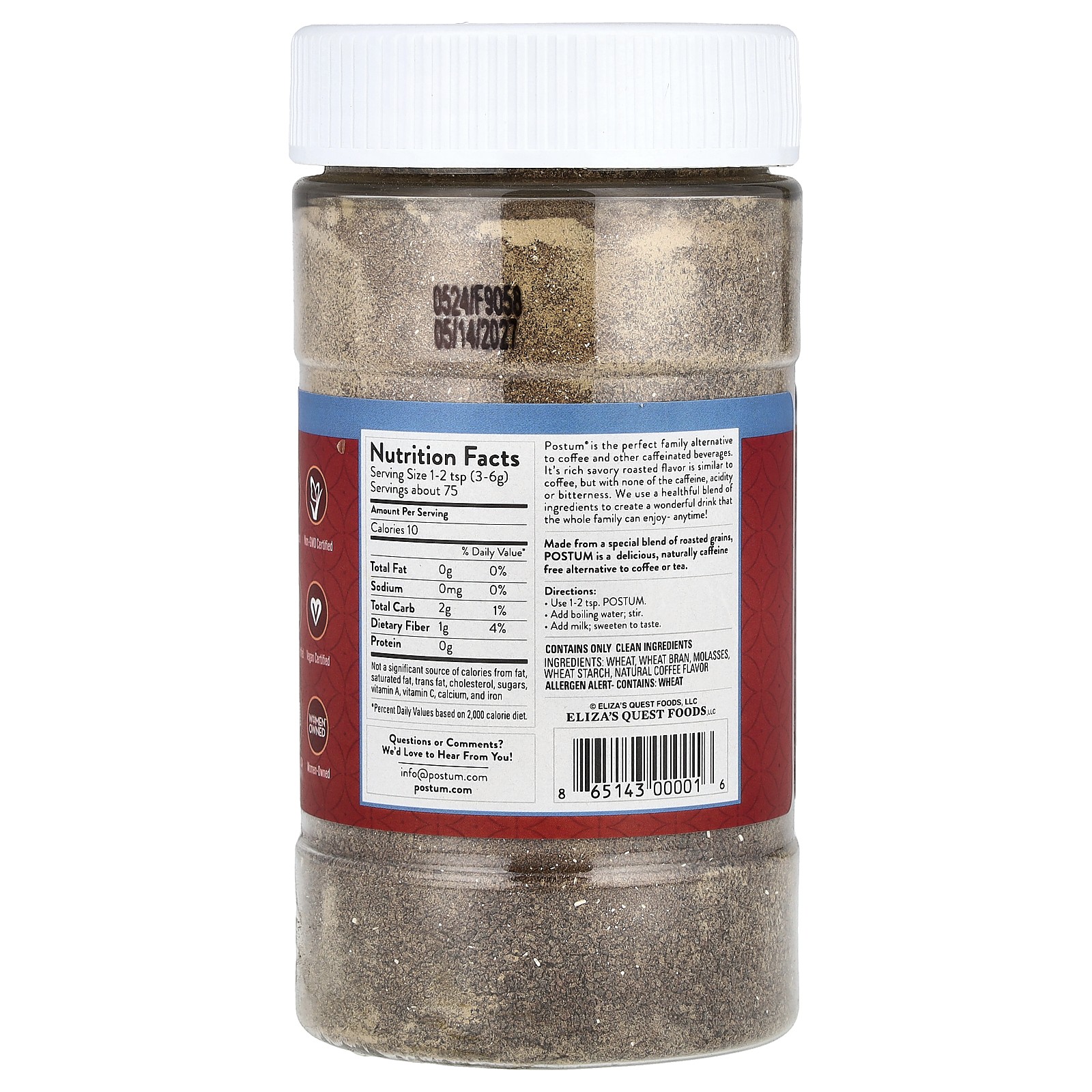 Instant Warm Beverage, Natural Coffee, Caffeine Free, 8 oz (227 g) gallery
