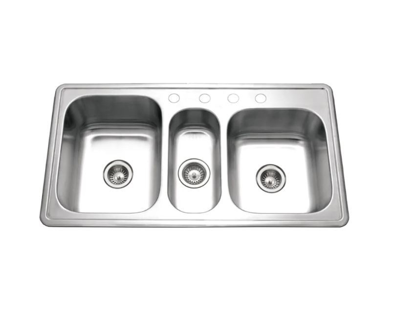 Houzer Premier PGT-4322-1 41-5/16" Drop In Triple Basin Kitchen Sink *NEW* gallery