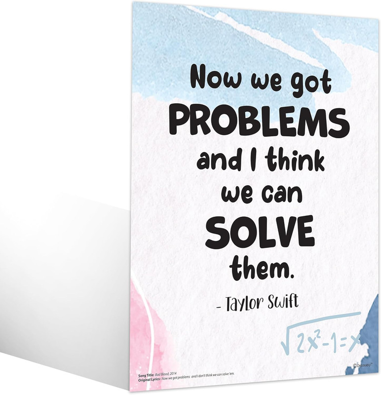 16 Math Posters for High School, 11X14In Educational, Matte-Laminated Classroom gallery
