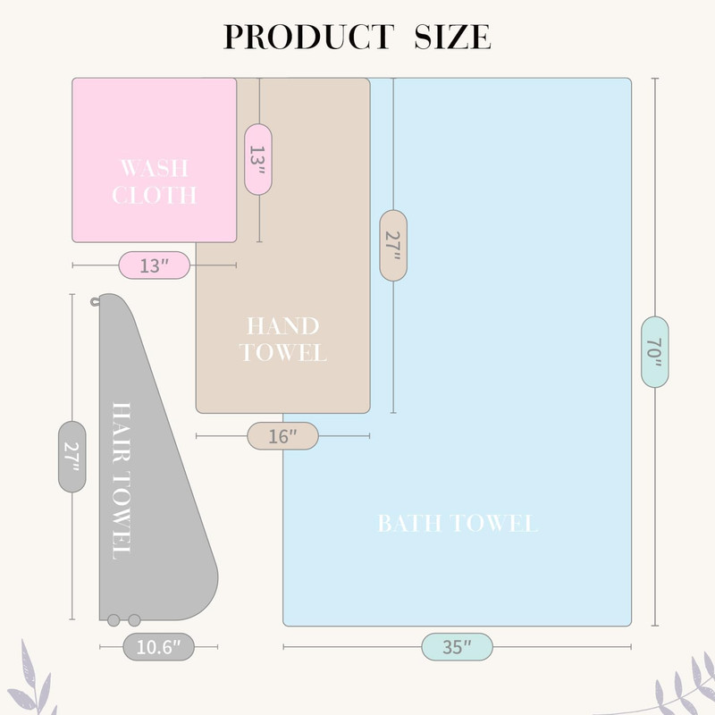 35X70 Inches Extra Large Bath Towels Sets of 4 for Bathroom Super Soft Quick Dry gallery