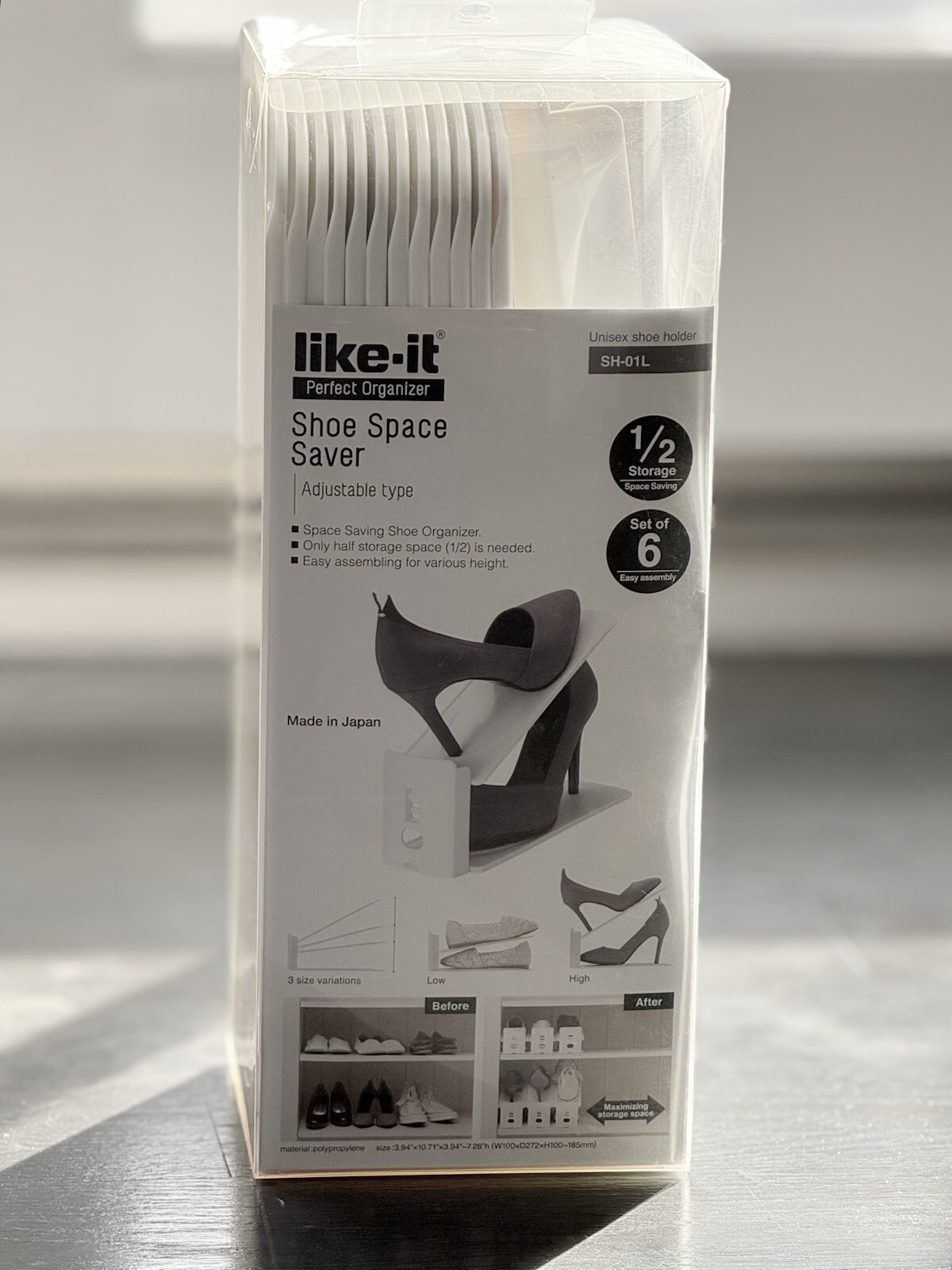 like-it Shoe Space Saver 6 Pack, Pack of 6 New In Box NIB MSRP $22 gallery