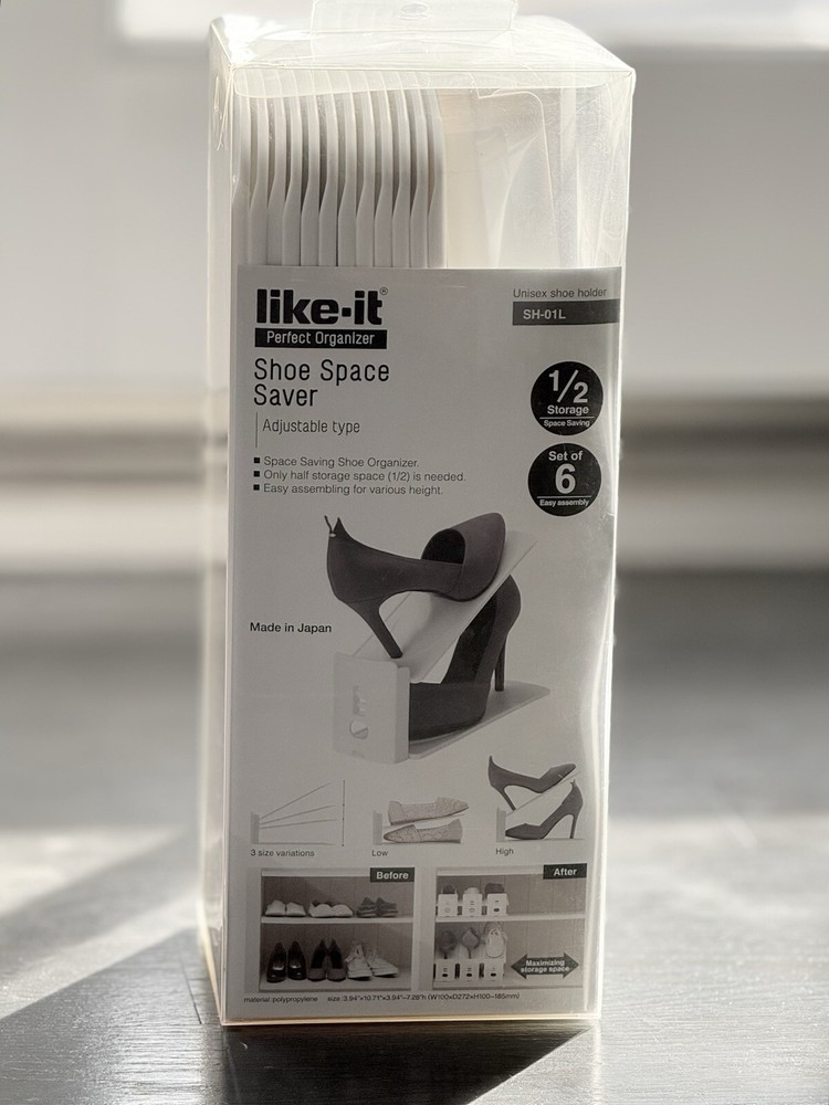 like-it Shoe 12 Space Savers, one 6 Pack New In Box & 6 Gently Used MSRP $44