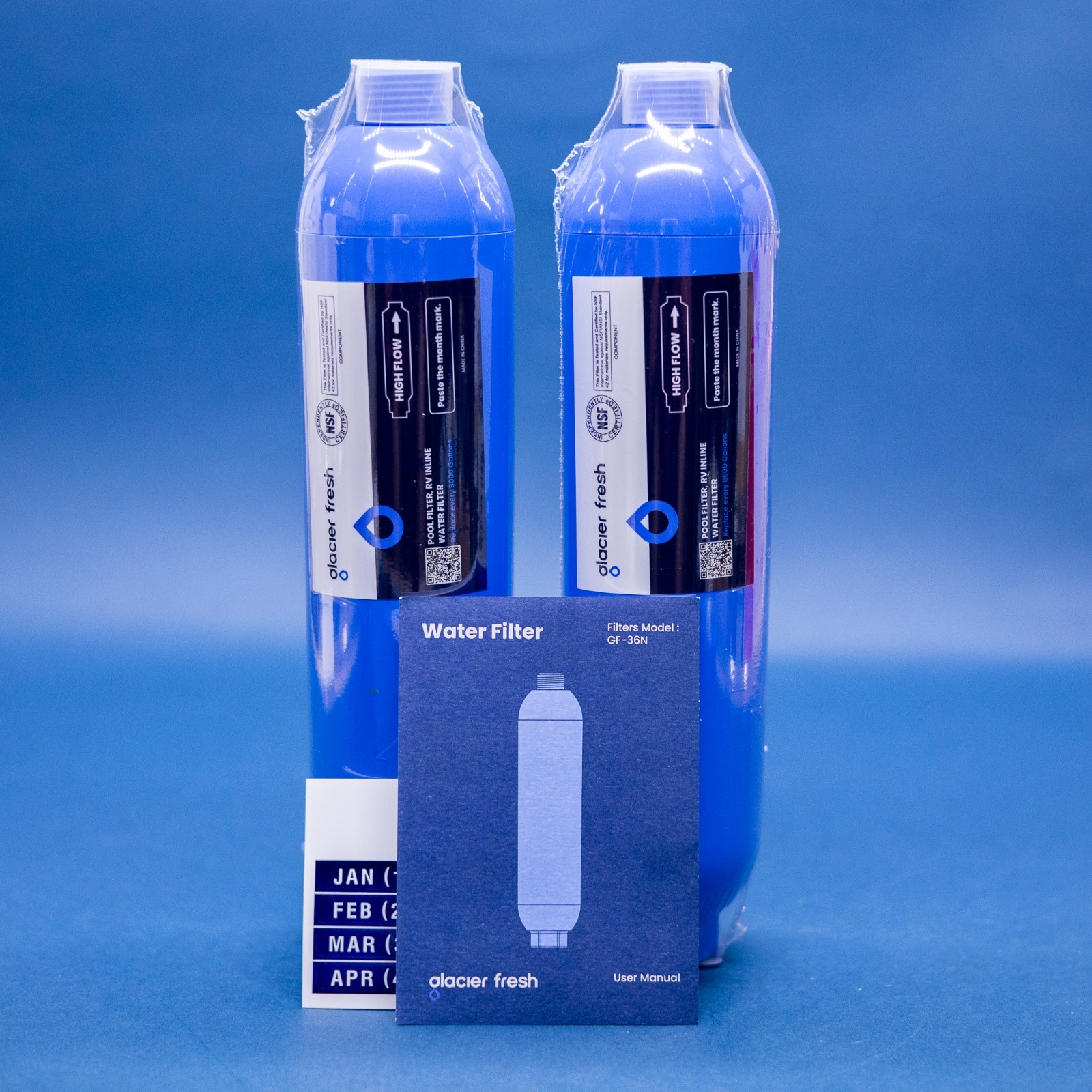 Glacier Fresh RV Inline Water Filter 2 Pack Chlorine, Odor & Sediment GF-36N gallery
