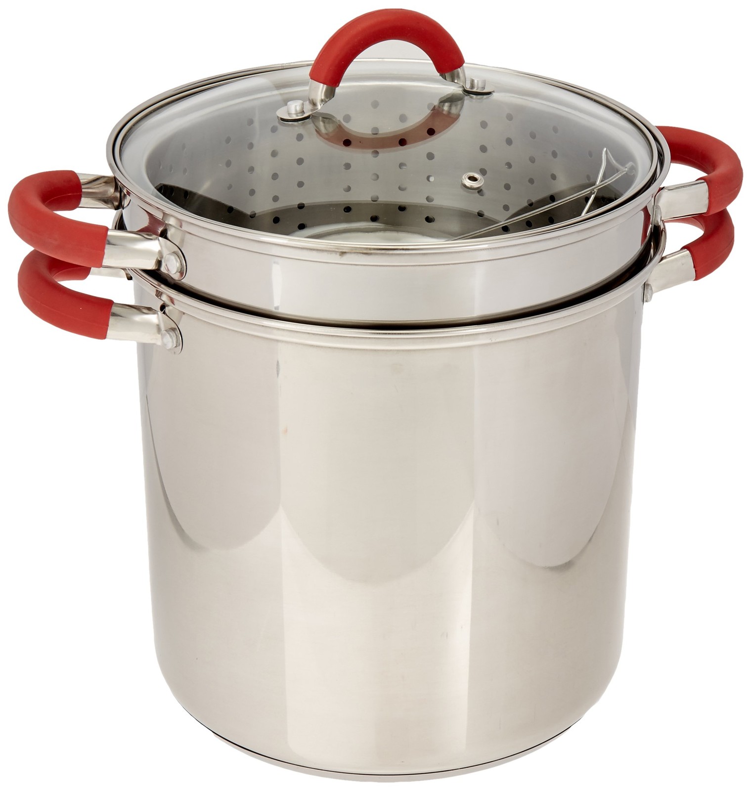 Excelsteel 12 Qt Multifunction Stainless Steel Pasta Cooker Encapsulated Base gallery