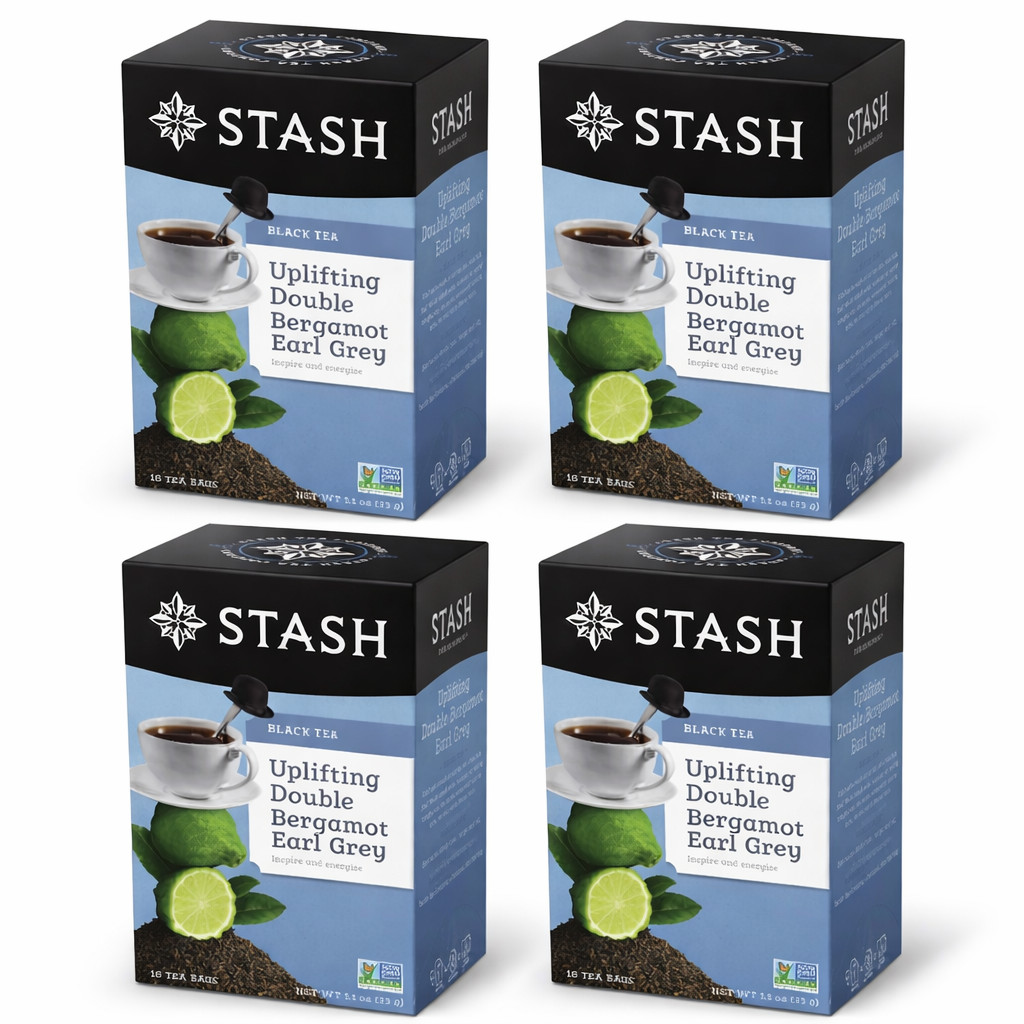 4 Pack - Stash Tea Black Tea - Double Bergamot Earl Grey Tea Bags - 18 Count gallery