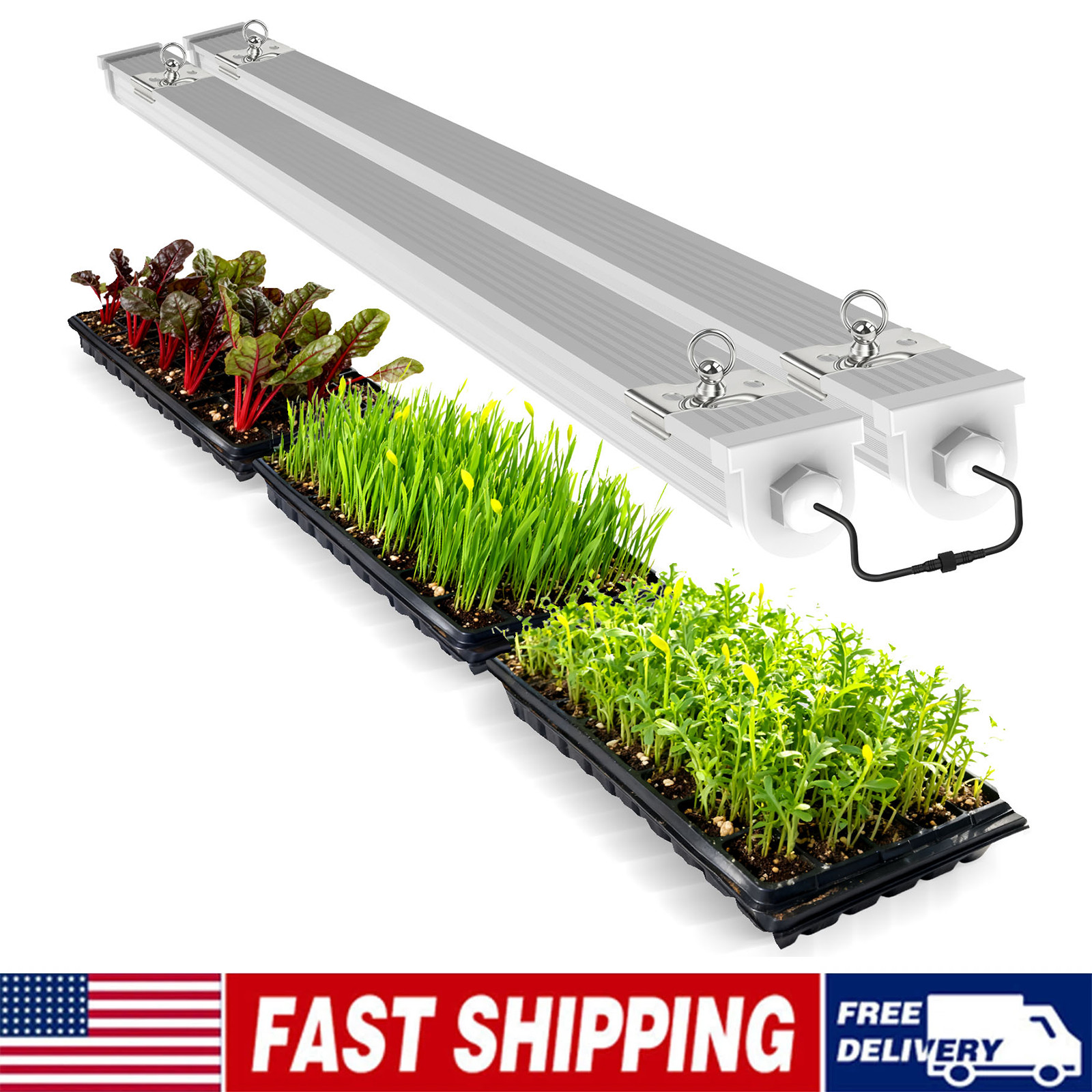 T8 2FT 3FT 4FT Waterproof LED Grow Lights Plants Growing Lamps Plug and Play gallery