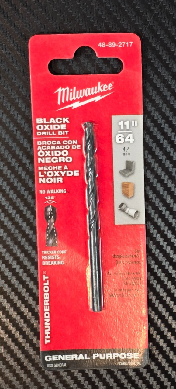 Milwaukee 11/64 in Thunderbolt Black Oxide Drill Bit #48-89-2717 gallery