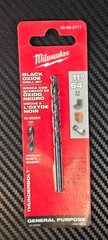 Milwaukee 11/64 in Thunderbolt Black Oxide Drill Bit #48-89-2717