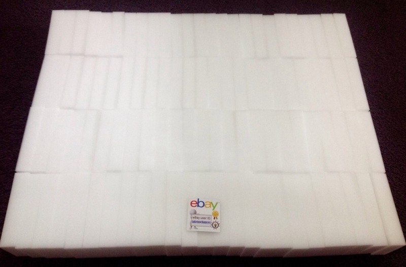 100 Melamine Sponge Eraser BULK PACK PREMIUM GRADE 3/4" Works like Magic! gallery