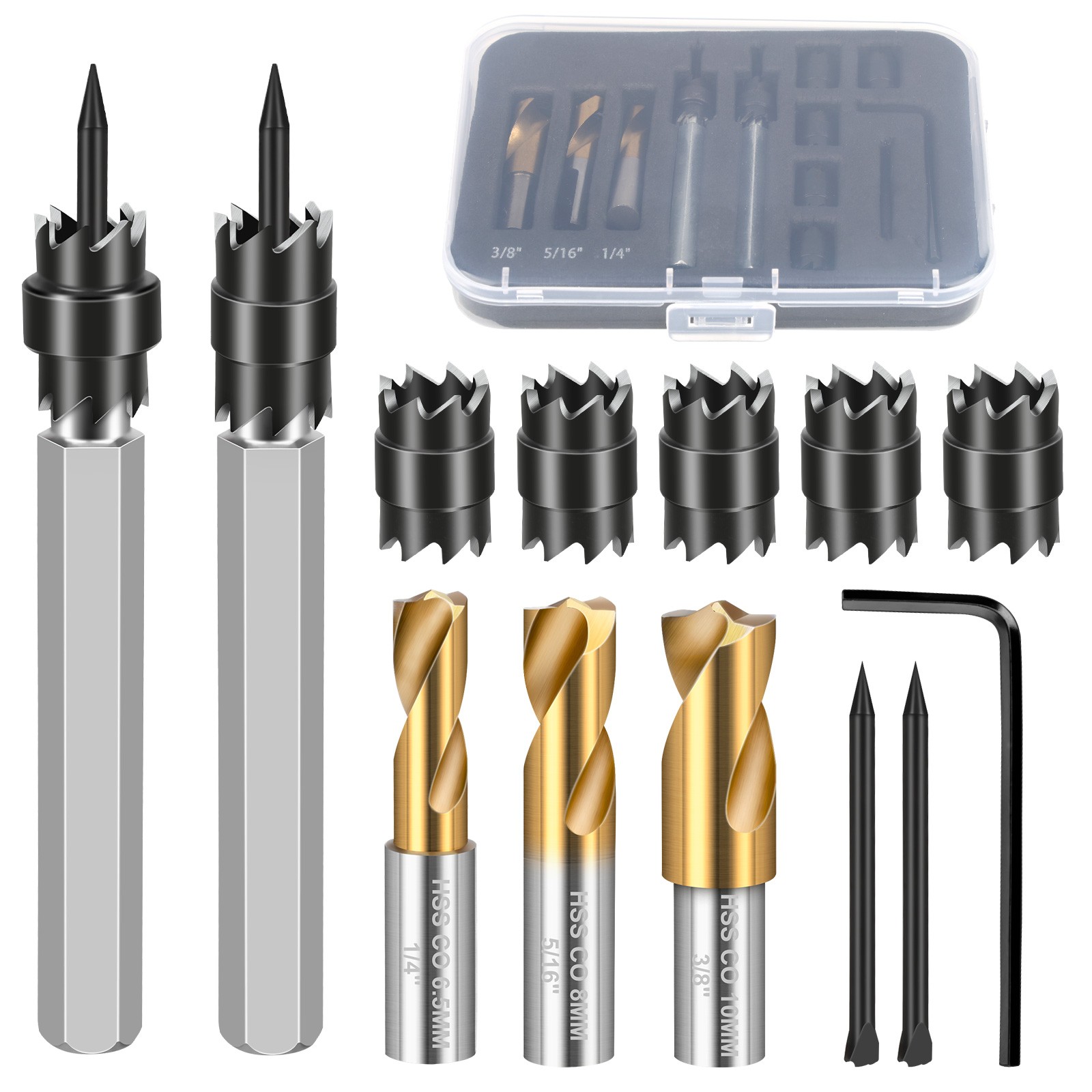 13x Spot Weld Cutter Set Double Sided HSS Drill Bits Remover for Metal Auto Body gallery