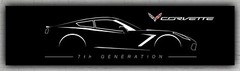 Chevrolet Corvette generation Wall Decor Indoor Outdoor Banner 2x8ft 60x240cm