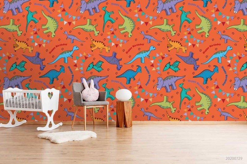 3D Dinosaur Animal Cartoon Pattern Wallpaper Wall Murals Removable Wallpaper 3 gallery