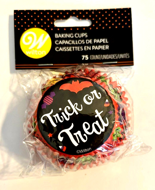 Wilton Trick-or-Treat 2" Cupcake Liners 4 packs of 75 count Halloween Retired gallery