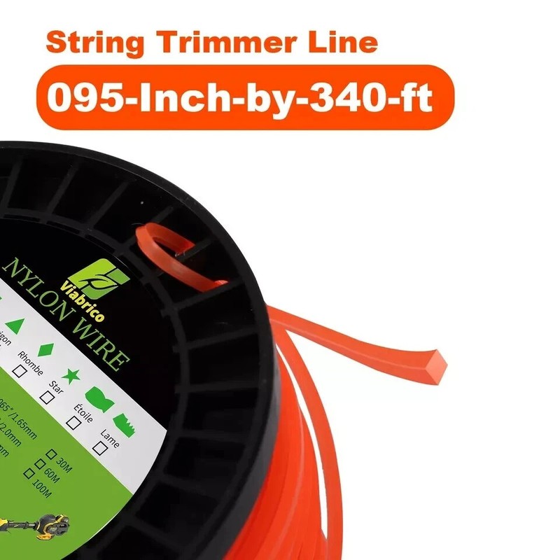 String Trimmer Line Square Orange Heavy Duty Weed Eater String Premium Nylon U gallery