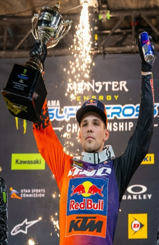 Julien Beaumer Supercross Wall Vinyl Decal First Win Removable Adhesive Backing gallery