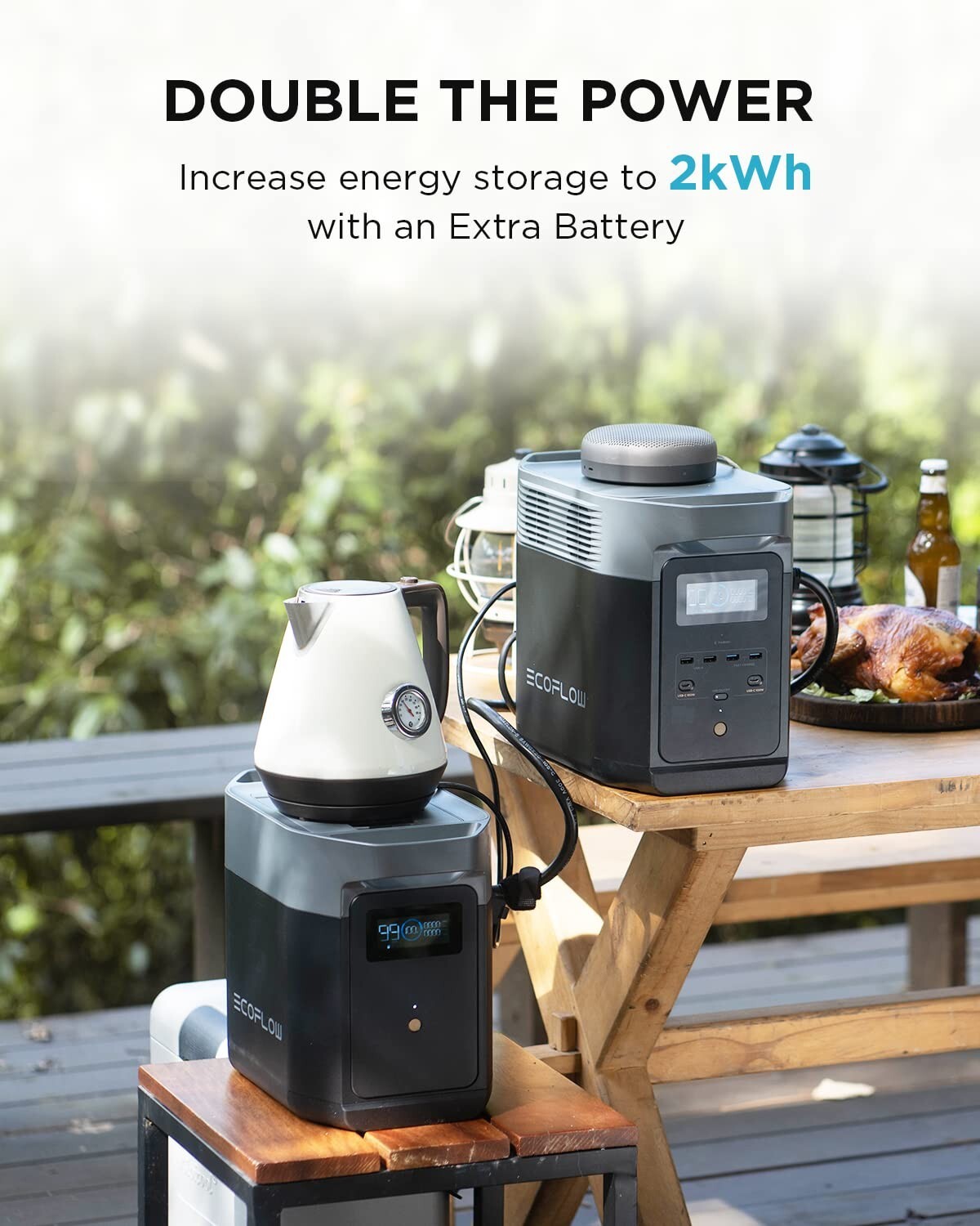 EcoFlow Delta 2 Power Station Smart Extra LiFePO4 Battery 1024Wh Backup Energy gallery