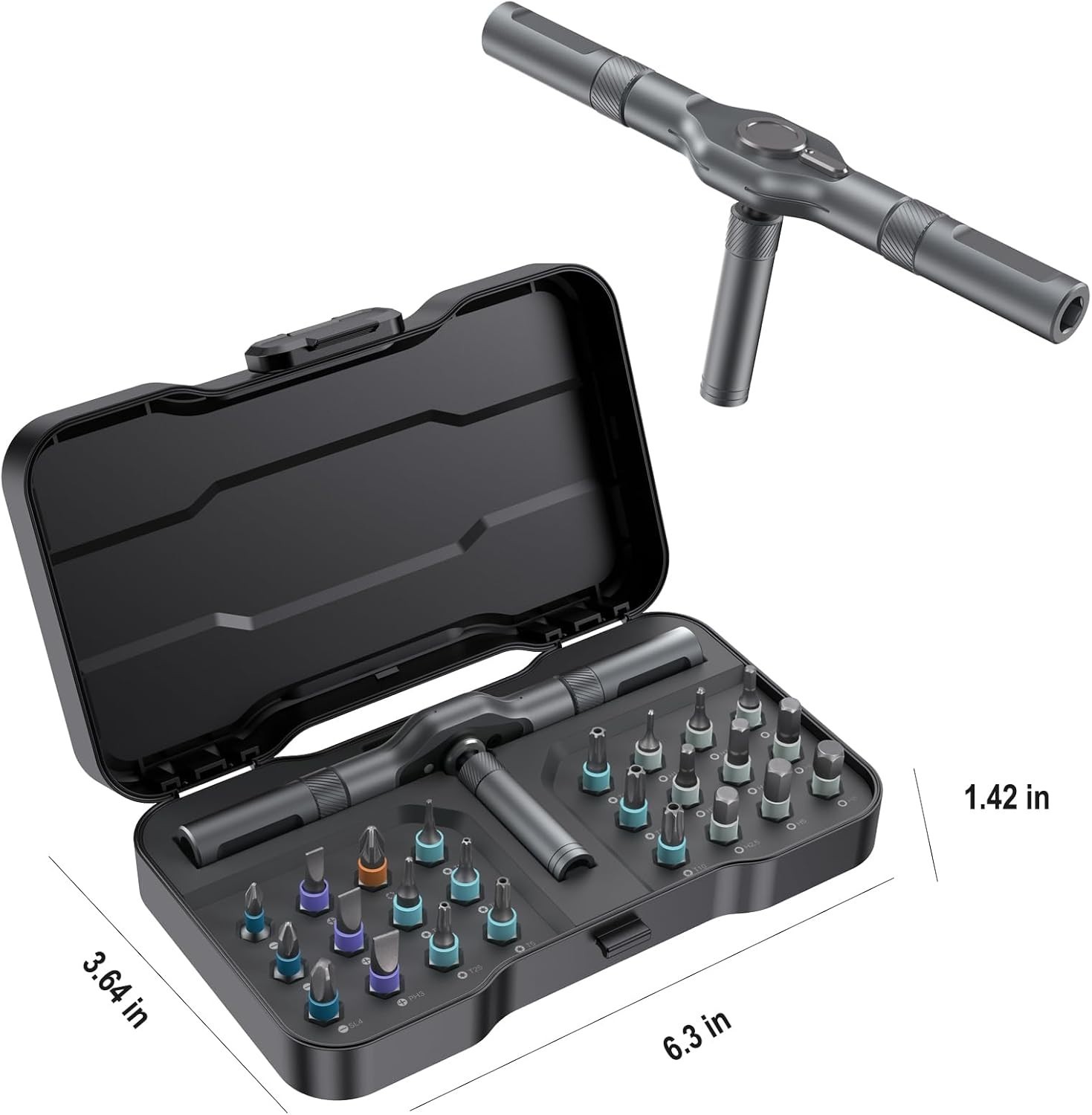 24-in-1 Ratchet Screwdriver Set, Magnetic Precision Bits with Detachable Handle gallery