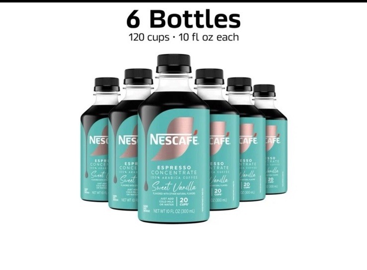 NESCAFE Espresso Concentrate Vanilla Coffee 300ml Bottle 6pk gallery