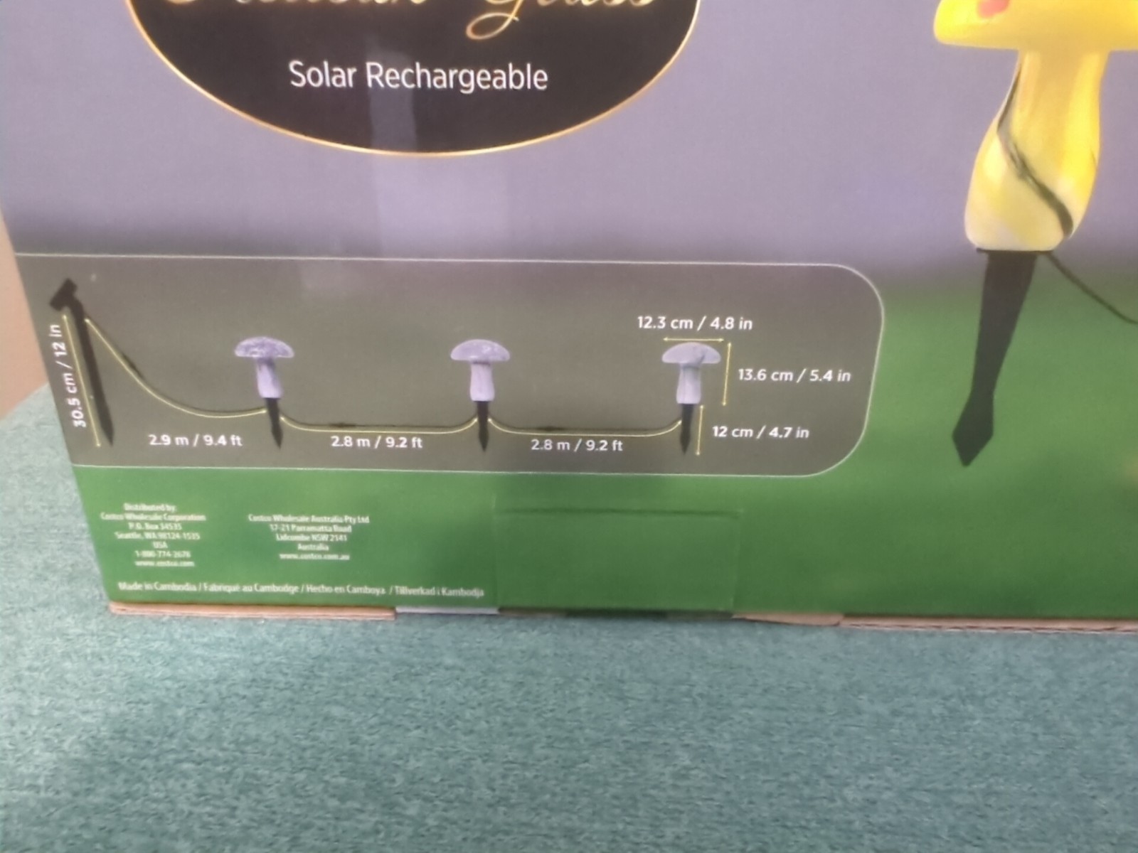 Infinity X1 Glass Mushroom Landscape Solar Lights, 3-pack: Red, Yellow, Orange gallery