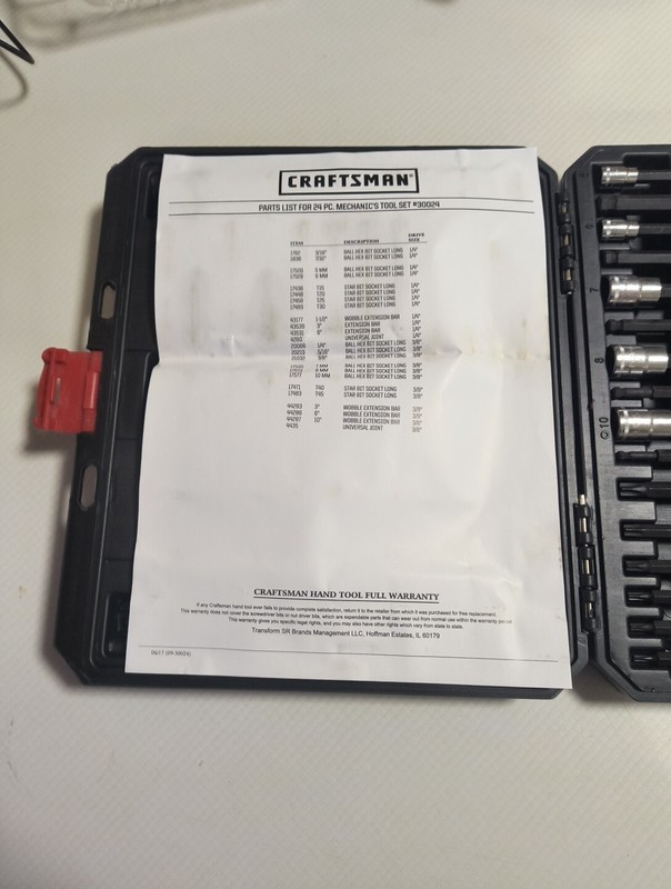 Craftsman 24 Pc Reach & Access Socket Accessory Add-on Set 9-30024 In & Metric gallery
