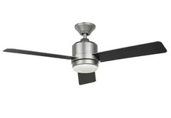 Hampton Bay Castlegate 44″ Silver Ceiling Fan w/ LED Light & Remote *see note*