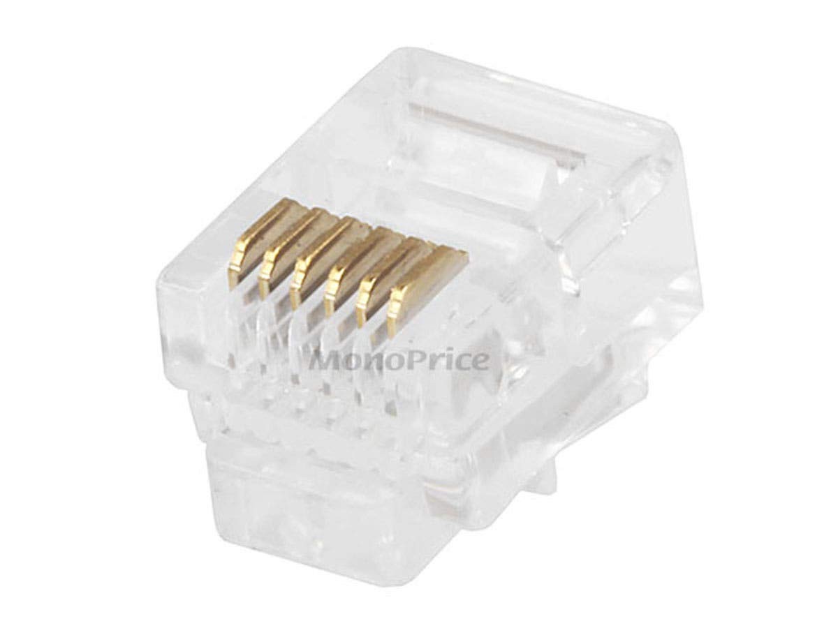 6P6C RJ12 Modular Plugs For Round Solid Stranded Network Cable Connectors gallery